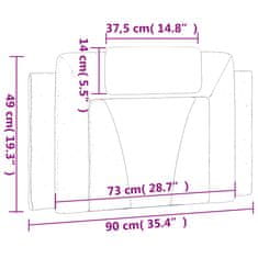 Vidaxl Vankúš na čelo postele čierny 90 cm umelá koža