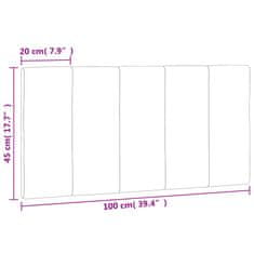 Vidaxl Vankúš na čelo postele čierny 100 cm zamat