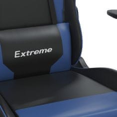 Petromila vidaXL Masážna herná stolička čierna a modrá umelá koža