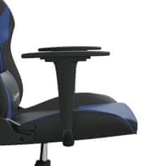 Petromila vidaXL Masážna herná stolička čierna a modrá umelá koža