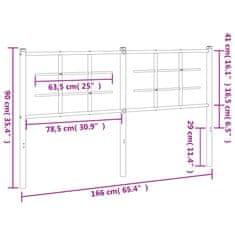 Vidaxl Kovové čelo postele biele 160 cm