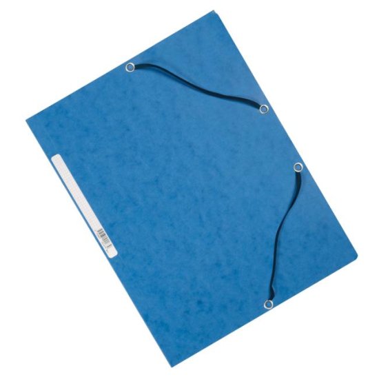 Q-Connect Kartónový obal hladký s gumičkou modrý