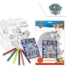 KIDS LICENSING Vymaľovánka set s pastelkami a samolepkami Paw patrol