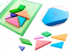 WOWO 3D Tangram Magnetické Puzzle Bloky - Kreatívna Edukačná Kniha pre Deti