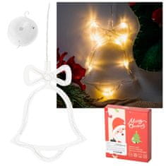 WOWO Vianočná Závesná Dekorácia - Zvonček s 10 LED Svetielkami