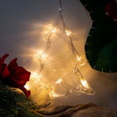 WOWO Vianočná Závesná Dekorácia - Stromček s 10 LED Svetielkami