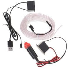 KIK KX4955_2 LED ambientné osvetlenie pre auto/auto USB/12V páska 5m biela