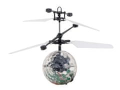 WOWO LED Disco Guľa - Lietajúci Robotický Dron s Ručným Ovládaním a Pohybovým Senzorom