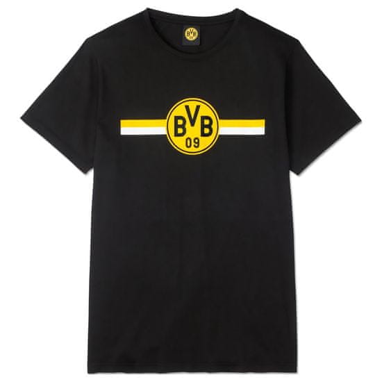 FAN SHOP SLOVAKIA Tričko Borussia Dortmund, čierne, bio-bavlna