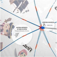 Perletti Cool Kids, Detský reflexný dáždnik Piráti Transparent, 15602