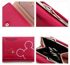 Camerazar Elegantná dámska peňaženka na zips, červená, ekologická umelá koža, 11x8,5x3,5 cm