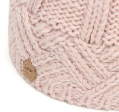 Camerazar Dámska zateplená pletená zimná čiapka, ružová, 100% akrylové vlákno, univerzálna veľkosť
