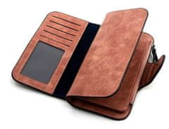 Camerazar Veľká peňaženka z ekologickej umelej kože, bordová, 19x10x2 cm