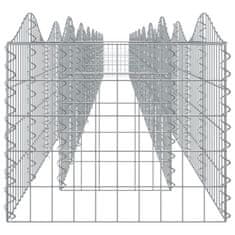 Vidaxl Zaoblený gabiónový záhon 800x50x50 cm, pozinkované železo