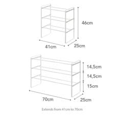 Yamazaki Polica na topánky Frame 7555, biela