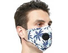 Camerazar Unisex Ochranná Maská s Ventilom a Filtračnou Priehradkou, Bavlnená, 23x13 cm, Prateľná