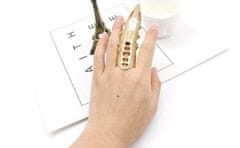 Camerazar Punkový prsteň s dračím pazúrom, šperk z kovu, veľkosť 20/15 mm, farba strieborná