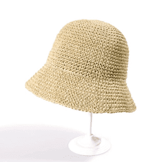 Camerazar Dámsky slamený plážový klobúk FISHER BUCKET HAT, svetlá slama, univerzálna veľkosť 56-58 cm