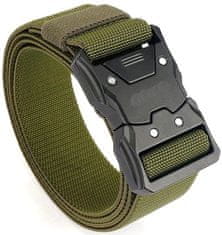 Camerazar Unisex Taktický Vojenský Opasok SURVIVAL, Čierny, Polypropylénový Nylon, Šírka 38 mm