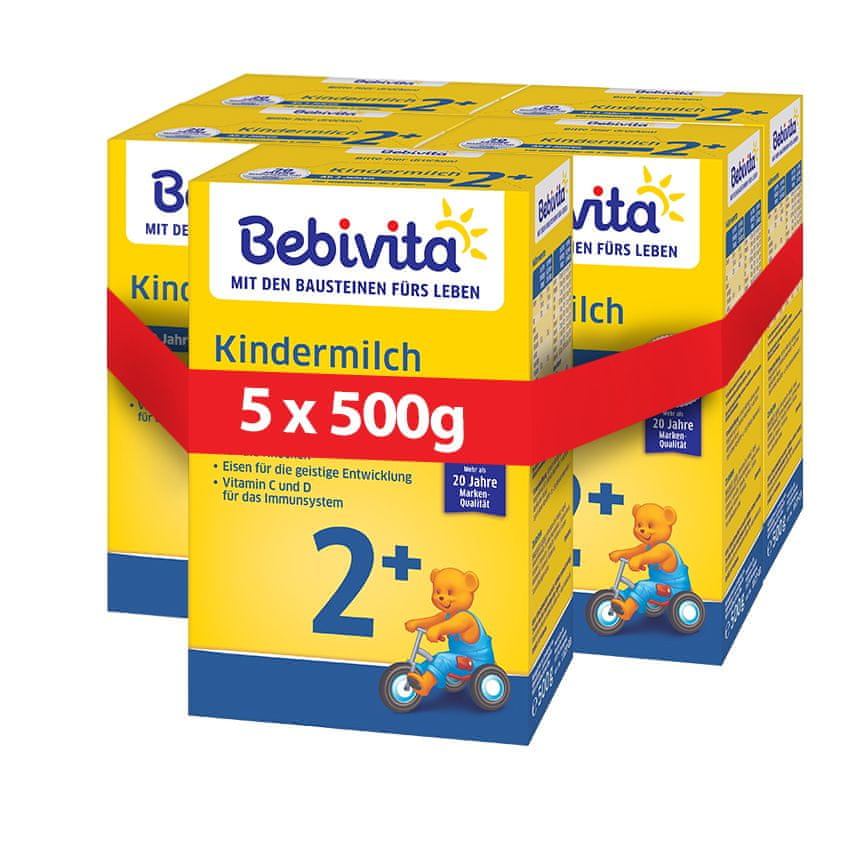 Bebivita JUNIOR 2+ Instantní mléčný nápoj od 2 let, 5 x 500 g