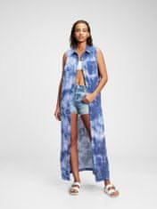 Gap Šaty sleeveless linen maxi tie dye shirtdress XS