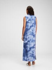 Gap Šaty sleeveless linen maxi tie dye shirtdress XS