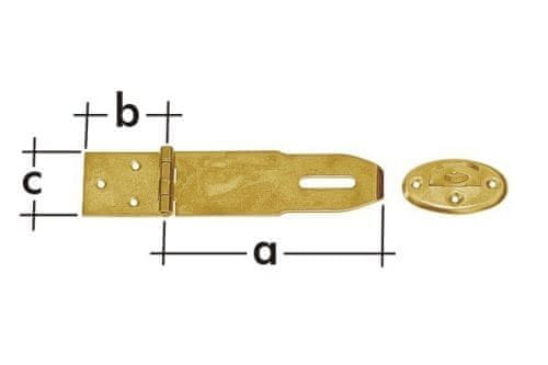 Záves zamykací krytý 180x45x2, 0mm ZZK50