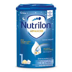 Nutrilon 1 Advanced Good Night počiatočné dojčenské mlieko od narodenia 800 g