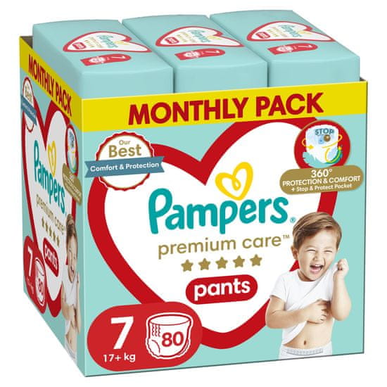 Pampers Premium Care plienky vel. 7, 80 ks, 17kg+