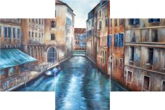ZUTY Obrazy na stenu - Benátske meštianske domy, 90x60 cm