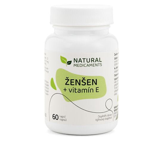 Natural Medicaments Ženšen + vitamín E 60 kapslúl