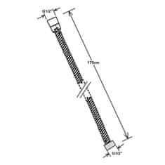 SAPHO Kovová sprchová hadica, opletená, 175 cm, nikel FLE10NK - Sapho