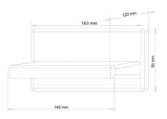 SAPHO Nástenná výtoková hubica otvorená, šírka 145mm, kaskáda, chróm 5108 - Sapho