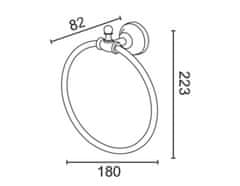 SAPHO PERLA držiak uterákov, zlato PE0155 - Sapho