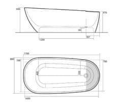 KERASAN AQUATECH vaňa 170x70 cm 375001 - Kerasan