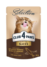 Club4Paws Premium CLUB 4 PAWS vlhké krmivo pre mačky - Sleď a šproty v želé 9+3 ZADARMO