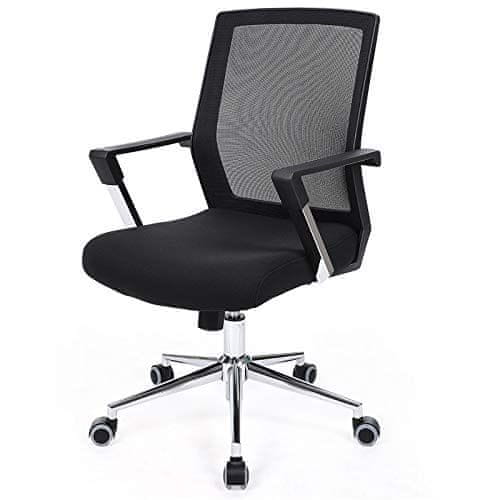 shumee Obn83b otočná kancelárska stolička výškovo nastaviteľná operadlo sedadla čierna