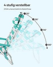 Songmics Plážová stolička SONGMICS GCB62JW - svetlomodrá