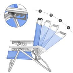 Songmics Kempingová stolička SONGMICS GCB65BU - modrá