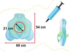 WOWO Nafukovací Plavecký Kruh pre Deti s Sedadlom a Strieškou, Modrá - Vhodný pre 6-30 Mesiace, Max 11kg