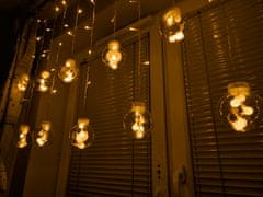 WOWO Závesné LED Svietidlá Guľové 3m, 108LED, Teplá Biela - Dekoratívne Osvetlenie