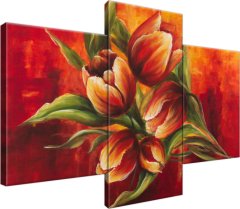 ZUTY Obrazy na stenu - Abstraktné tulipány, 90x60 cm