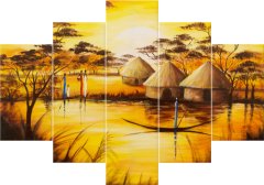 ZUTY Obrazy na stenu - Africká dedina, 150x105 cm