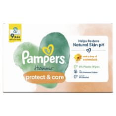 Pampers Harmónia Protect & Care čistiace obrúsky 9 x 44 ks