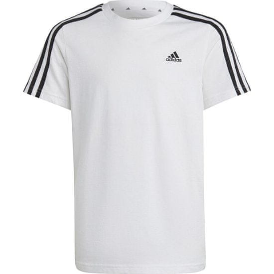 Adidas Tričko biela Essentials 3-stripes Cotton Tee Jr