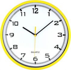 MPM QUALITY Nástenné hodiny, 2478.10.A - žltá, 26cm