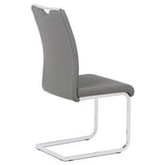 Autronic - jedálenská stolička sivá koženka / chróm - DCL-411 GREY