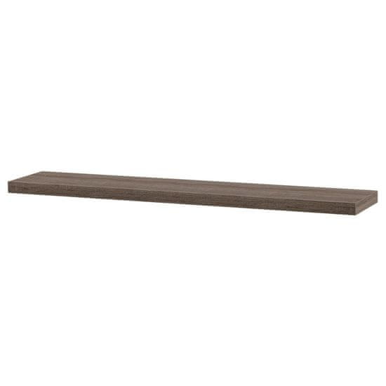 Autronic - Polička nástenná 120 cm, MDF, 3D dekor dub sonoma dark, baleno v ochranej fólii - P-002 SON2