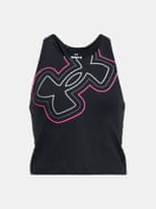 Under Armour Tielko Motion Branded Crop Tank-BLK M