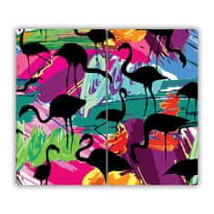 tulup.sk Sklenená doska na krájanie Flamingos 60x52 cm